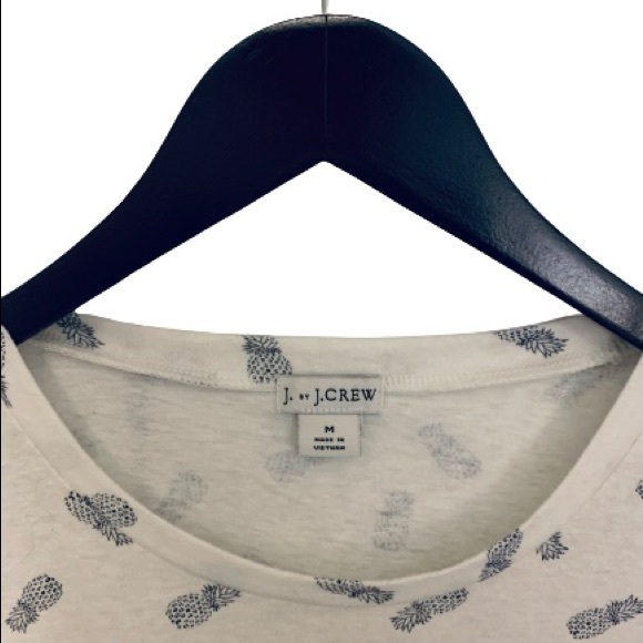 J. Crew Factory pineapple tie-waist t-shirt NWOT - Picture 2 of 2